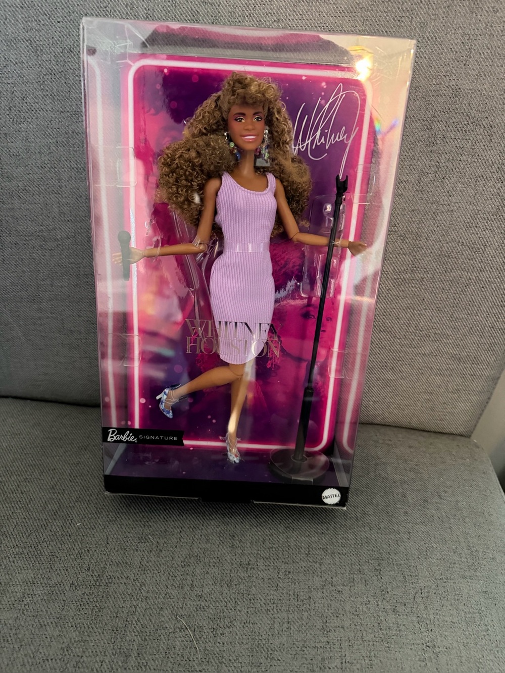 Barbie Whitney Houston Signature Collectible Doll Wearing Iconic Dress - In Hand